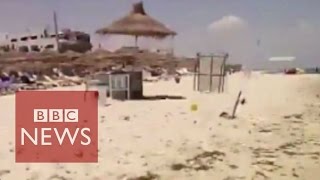 Tunisia Amateur footage of Sousse attack  BBC News [upl. by Bjorn]