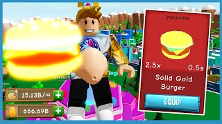 I Unlocked Impossible Gold Burger and Became The Biggest Player  Roblox Munching Masters [upl. by Raseac]