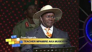 Teacher Mpamire acts Ugandan President in Nairobi Kenya [upl. by Rhodia]