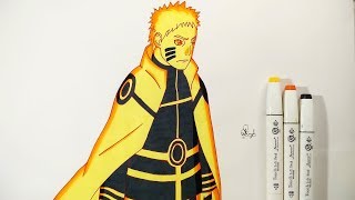 How To Draw Naruto Hokage Bijuu Mode  Step By Step Tutorial [upl. by Hafeenah392]