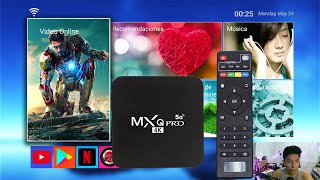 TV BOX MXQ PRO 4k  COMO HACER TU TV SMART [upl. by Eri]