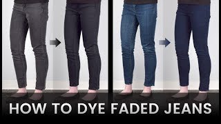 How to Dye Faded Jeans [upl. by Gwenni865]