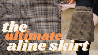 how to make an ALine Skirt DIY [upl. by Acirretahs]