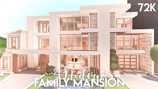 Modern Family Mansion  Bloxburg Build [upl. by Sldney]