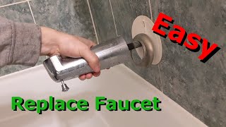 How to replace a bath tub spout diverter faucet [upl. by Delmar]