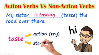 Action and NonAction Verbs Stative Verbs and Exceptions [upl. by Raknahs]