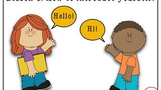 Lesson 1 How to introduce yourself  TEFL for Kids [upl. by Notsuj]