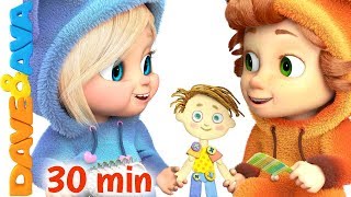 ❤️ Pin Pon  Nursery Rhymes Collection  30 min  Songs for Babies from Dave and Ava ❤️ [upl. by Gnel]