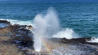 Beautiful Spouting Horn Blowhole In Kauai Hawaii [upl. by Machutte]