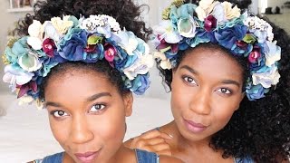 DIY Chic Flower Crown Headband  No Sew  Naptural85 [upl. by Aserahs]