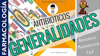 ANTIBIÓTICOS GENERALIDADES CLASIFICACIÓN  MNEMOTECNIAS  FARMACOLOGÍA  P1 [upl. by Noby]