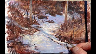 Start a Gouache Painting with Wild Brushstrokes [upl. by Watts]