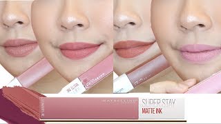 MAYBELLINE SUPERSTAY MATTE INK SWATCHES AND WEAR TEST [upl. by Ydnam]