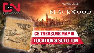 ESO Blackwood CE Treasure Map 3 Location amp Solution [upl. by Rhodia999]