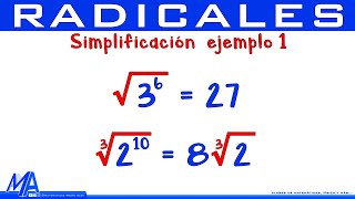 Simplificación de radicales  Parte 1 principiantes [upl. by Eerual]