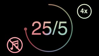 Pastel Dark Mode  25 minute timer  Pomodoro Technique  4 x 25 min  Study Timer [upl. by Sydel540]