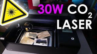 FLUX Beamo REVIEW  Compact 30W CO2 Laser Cutter [upl. by Ayhtak]