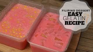 Easy Gelatin Recipe Filipino Desserts  Christmas Recipe [upl. by Spohr]