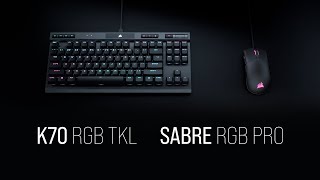 CORSAIR Champion Series K70 RGB TKL and SABRE RGB PRO  Play Harder [upl. by Carmel103]