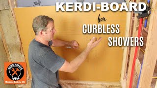 KERDIBOARD Installation Schluter Curbless Shower Part 2 [upl. by Salsbury]