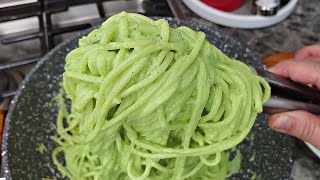 GREEN SPAGHETTI  EASY Mexican Style Green Spaghetti  Spaghetti Verde Recipe [upl. by Ner]