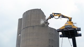 Selective Demolition 80ft Silo [upl. by Assillim]