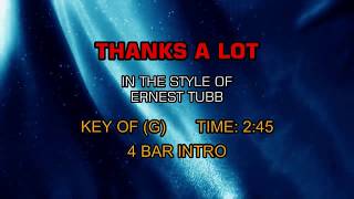 Thanks A Lot Video With Lyrics DEb Karaoke Low Key [upl. by Imhsar599]