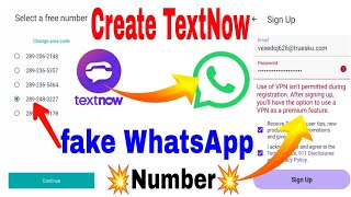 How to Create amp Signups TextNow account how to get Canada 🇨🇦 number Whatsapp otp [upl. by Laeno]