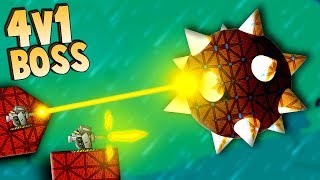 BOSS BATTLES 4 vs 1 SUPER FORTS Forts Multiplayer Gameplay [upl. by Atiuqa445]