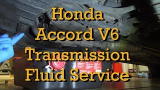 Honda Accord V6 Automatic Transmission Fluid Service 1999 19982002 Similar Drain and Fill [upl. by Mandi96]