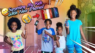 Surprising My Kids With A New iPhone [upl. by Ailuj829]