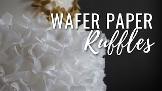 How to make wafer paper ruffles for cake decorating [upl. by Hammel]