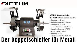 DICTUM® Doppelschleifer DS 150 S  Produktvorstellung [upl. by Tybald927]