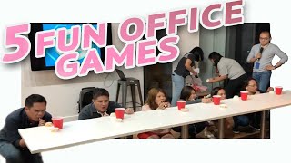 5 FUN PARTY GAMES AT WORK • Part 4 🎲  Minute To Win It Style [upl. by Ag234]