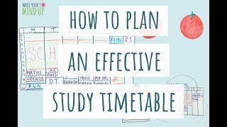 How To Make An EFFECTIVE STUDY TIMETABLE  Revision Timetable  Productivity [upl. by Ainoval]