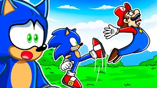 Reacting To SONIC vs MARIO Fight Animation [upl. by Stannwood]