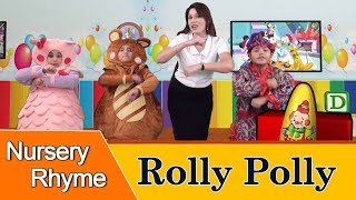 Rolly Polly Rolly Polly with lyrics  Nursery Rhymes  Fun and Learn [upl. by Noraa]