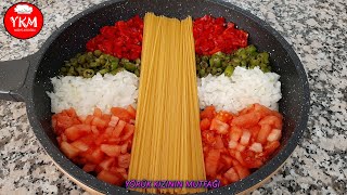 DAHA KOLAYI YOK ❗ HAŞLAMAK YOK ❌ SÜZMEK YOK ❌ ENFES SOSUYLA PİŞEN SPAGETTİ 👍 MAKARNA TARİFİ [upl. by Virgy349]