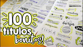 100 TÍTULOS BONITOS ✄ Barbs Arenas Art [upl. by Carrelli]