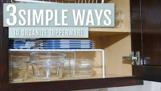 3 Simple Ways to Organize Tupperware  Judi the Organizer [upl. by Attelrahs]