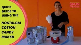 How to use a Nostalgia Cotton Candy Machine [upl. by Ikcir]