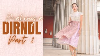 MAKING A TRADITIONAL GERMAN DIRNDL  PART 2 PLEATED SKIRT  THISISKACHI DIY [upl. by Isidoro]