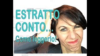 Come si legge lestratto conto [upl. by Maureene]