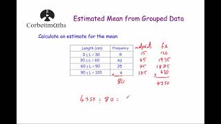 Estimated Mean  Corbettmaths [upl. by Oad]