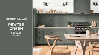 December 2020 Color of the Month Pewter Green  SherwinWilliams [upl. by Elinnet]