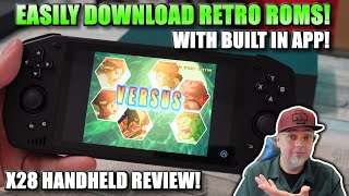 Pick ROMS To Download amp Play Retro Emulation Handheld Powkiddy X28 Review [upl. by Ahsimal]