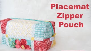 Create a zipper pouch from placemat [upl. by Randee138]