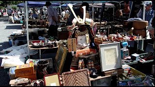 Toji Temple Fleamarket Antique MarketKyoto in Japan [upl. by Idnic395]