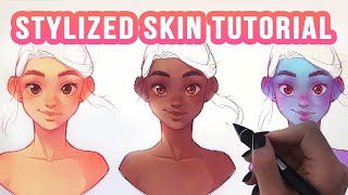 How to paint STYLIZED SKIN EASY [upl. by Sayers554]