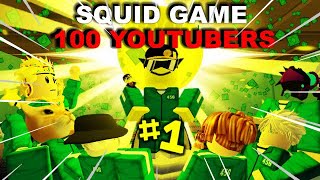 ASI GANE 100K ROBUX EN UN SQUID GAME CON 100 YOUTUBERS [upl. by Baelbeer]